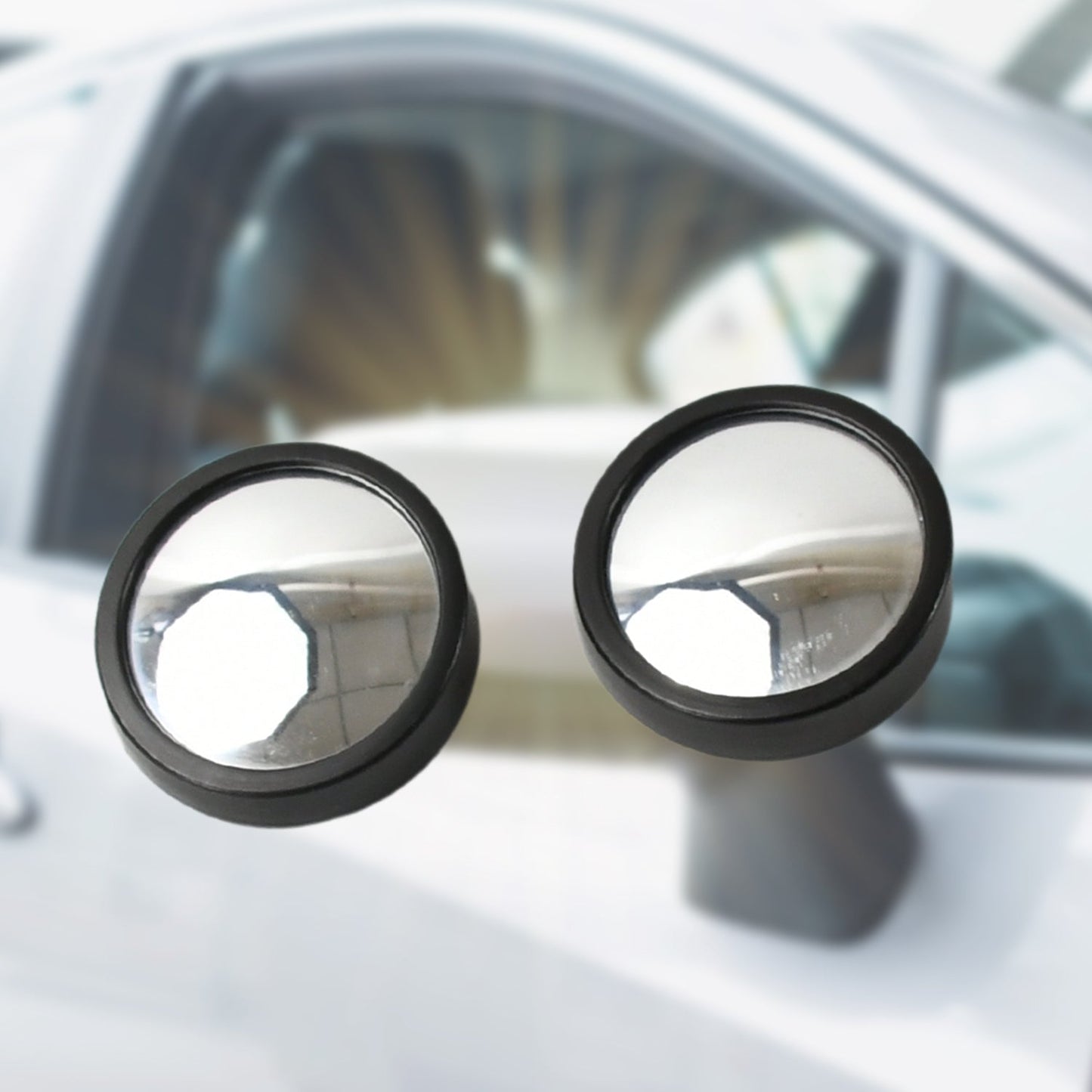 Car Blind Spot Mirror – HD Glass, Convex & Frameless (2 Pcs Set)