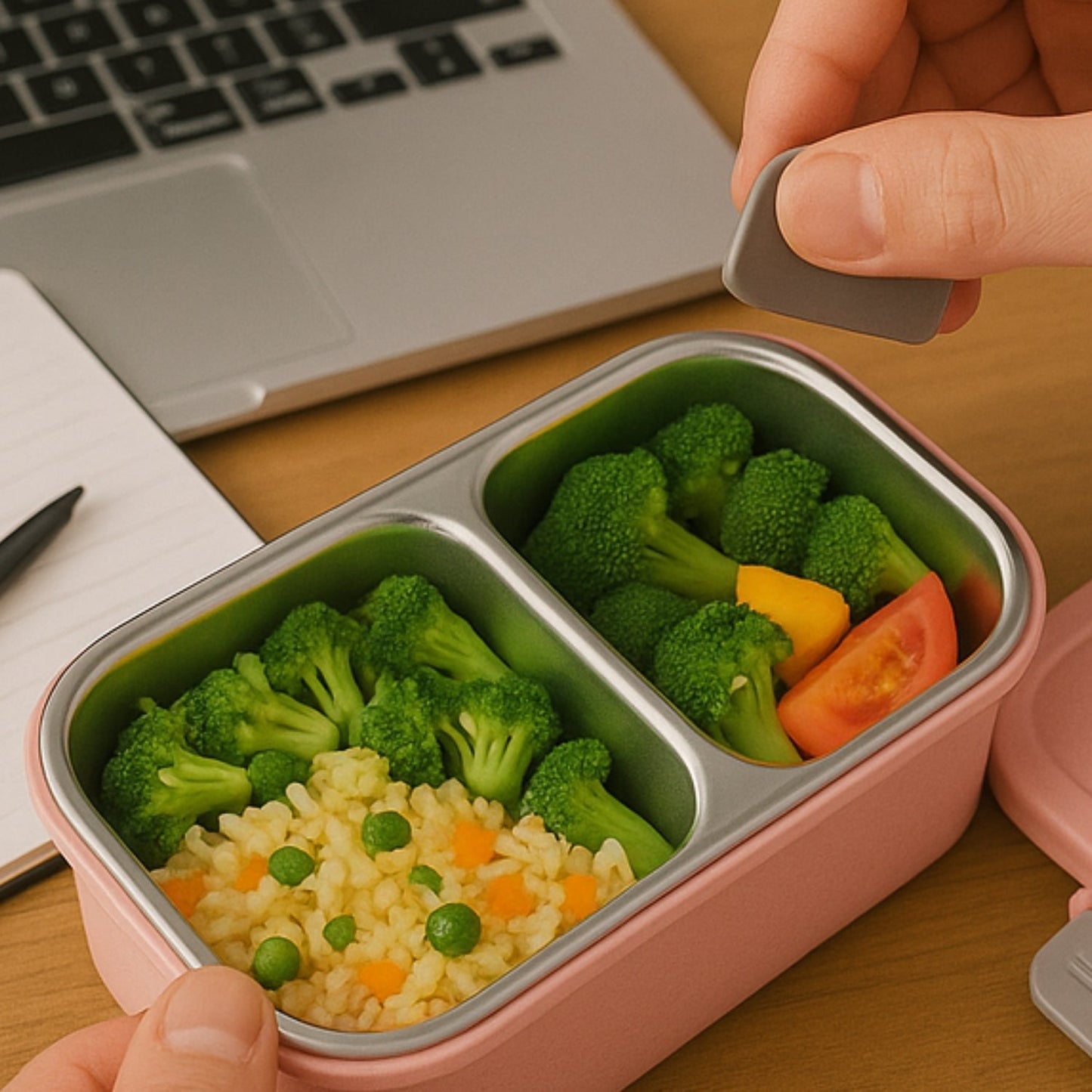 BPA-Free Snack Pack-2 Lunch Box – 2-Compartment