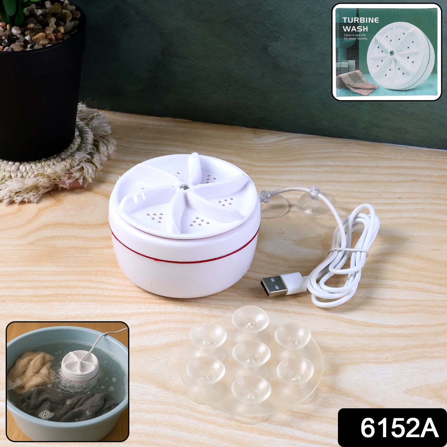 Mini Turbo Washing Machine – Portable USB Washer for Home & Small Spaces
