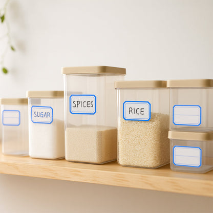 Multipurpose Writable Label Stickers (5 Sheets Set)